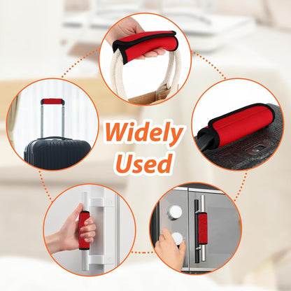 2Pack Luggage Handle Wraps for Suitcase,Rose Red Soft Luggage Identifiers for Suitcases,Travel Essential Bag Handle Wrap,Neoprene Material Suitcase Handle Wraps for Traveling