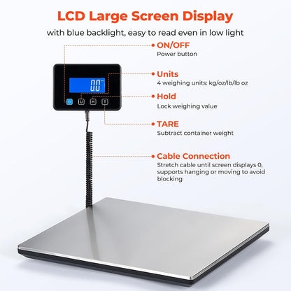 660lb/1.8oz Shipping Scale, Digital Postal Scale for Packages