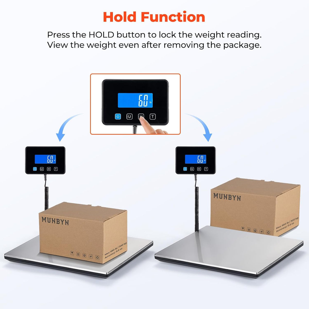 660lb/1.8oz Shipping Scale, Digital Postal Scale for Packages