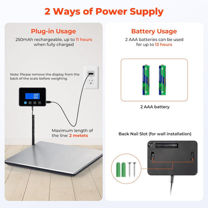 660lb/1.8oz Shipping Scale, Digital Postal Scale for Packages