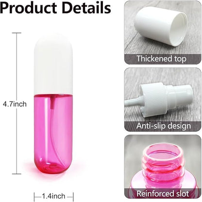 3PCS Mini Spray Bottle, 1.9oz Travel Spray Bottles Tsa Approved, Clear Mister Atomizer Travel Size, Pocket Small Spray Bottle for Hair Spray, Toners & Face