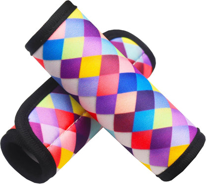 Luggage Handle Wrap 2 Pack Luggage Handle Wraps For Suitcase Bright Neoprene Luggage Handle Covers/Extender/Identifiers-Travel Accessories Must Haves