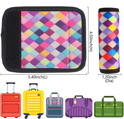 Luggage Handle Wrap 2 Pack Luggage Handle Wraps For Suitcase Bright Neoprene Luggage Handle Covers/Extender/Identifiers-Travel Accessories Must Haves