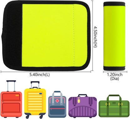 Luggage Handle Wrap 2 Pack Luggage Handle Wraps For Suitcase Bright Neoprene Luggage Handle Covers/Extender/Identifiers-Travel Accessories Must Haves