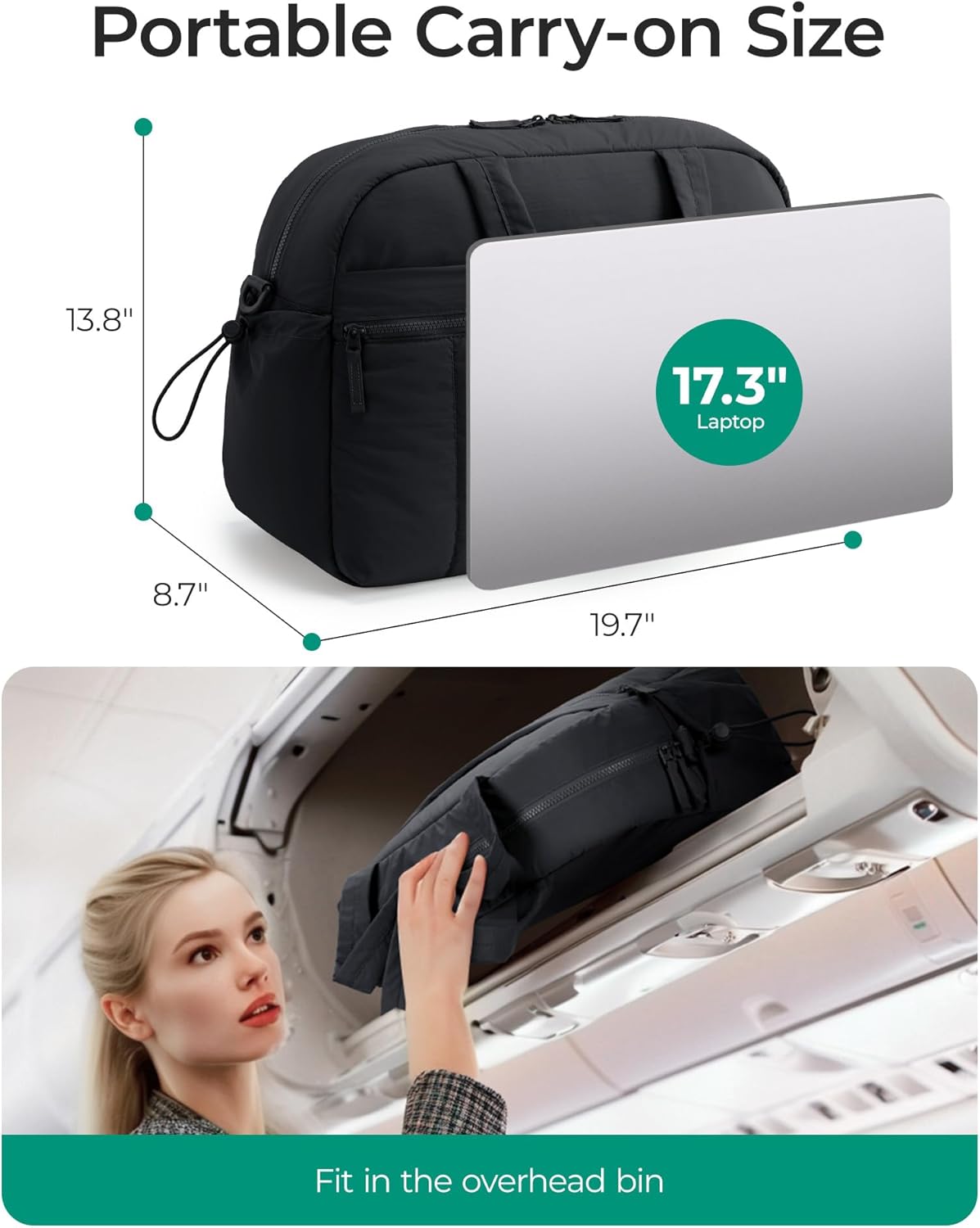 Duffle Bag for Travel, Gym Bag for Women, Weekender Carry on
