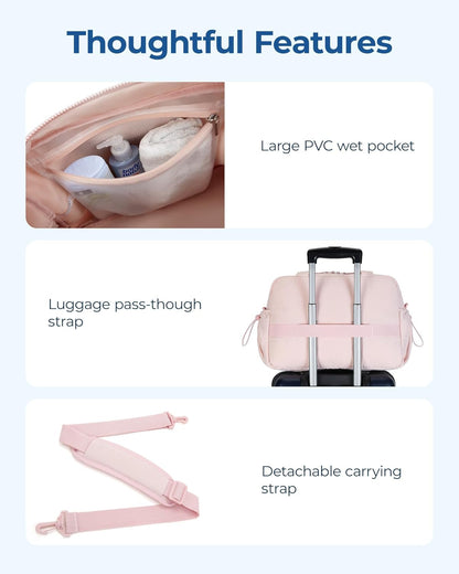 Duffle Bag for Travel, Gym Bag for Women, Weekender Carry on