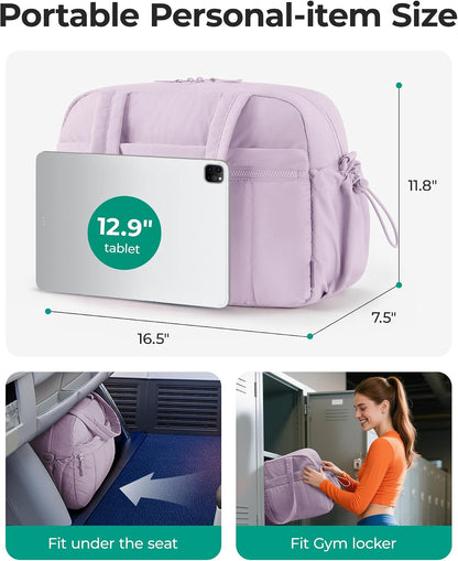 Duffle Bag for Travel, Gym Bag for Women, Weekender Carry on
