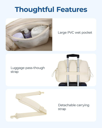 Duffle Bag for Travel, Gym Bag for Women, Weekender Carry on