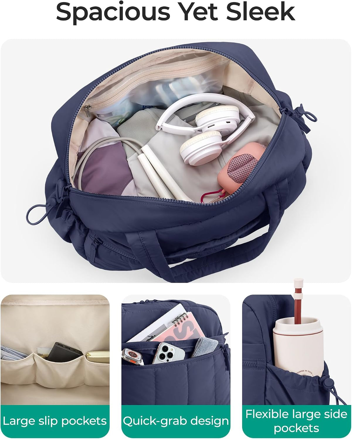 Duffle Bag for Travel, Gym Bag for Women, Weekender Carry on