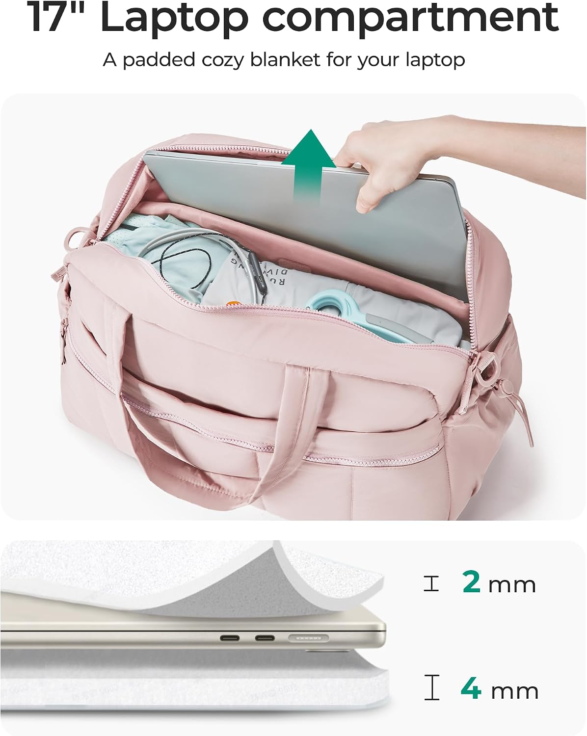 Duffle Bag for Travel, Gym Bag for Women, Weekender Carry on