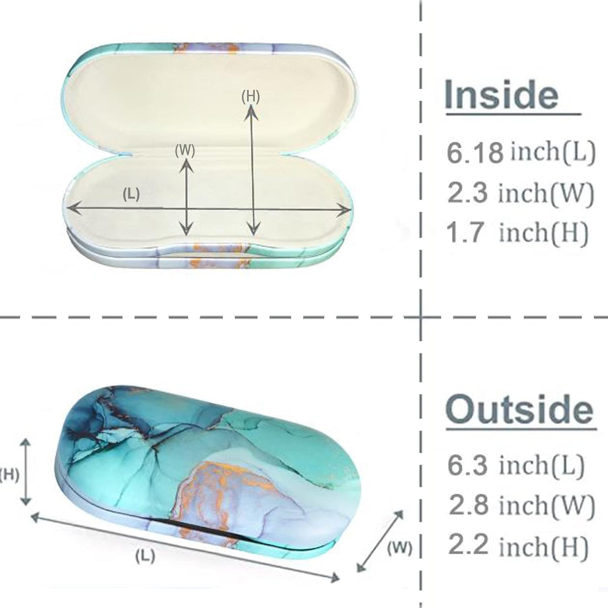 2 in 1 Contact Lens and Glasses Case Combo,Contact Travel Case Kit