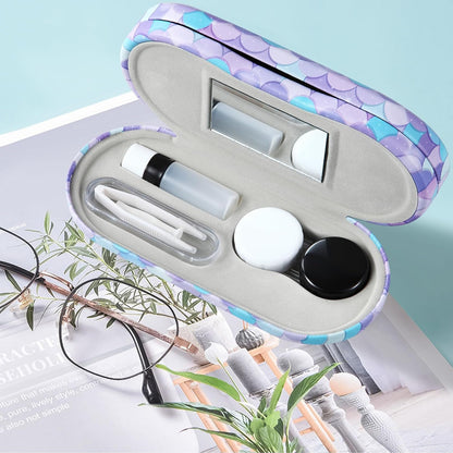 2 in 1 Contact Lens and Glasses Case Combo,Contact Travel Case Kit