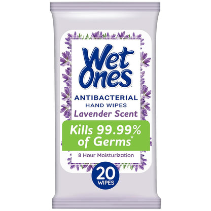 Antibacterial Hand Wipes, Lavender, 20 ct (10 Pack)