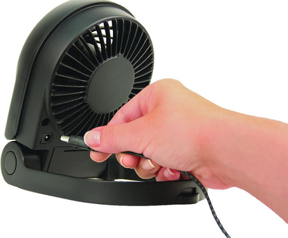 Honeywell HTF090B Turbo On-the-Go Personal Fan, Black – Small Portable Fan for Travel