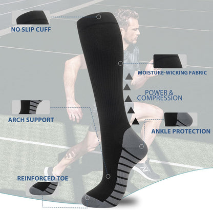 Compression Socks for Women Men Support Circulation 6 Pairs Socks For Nurse, Travel, Flight