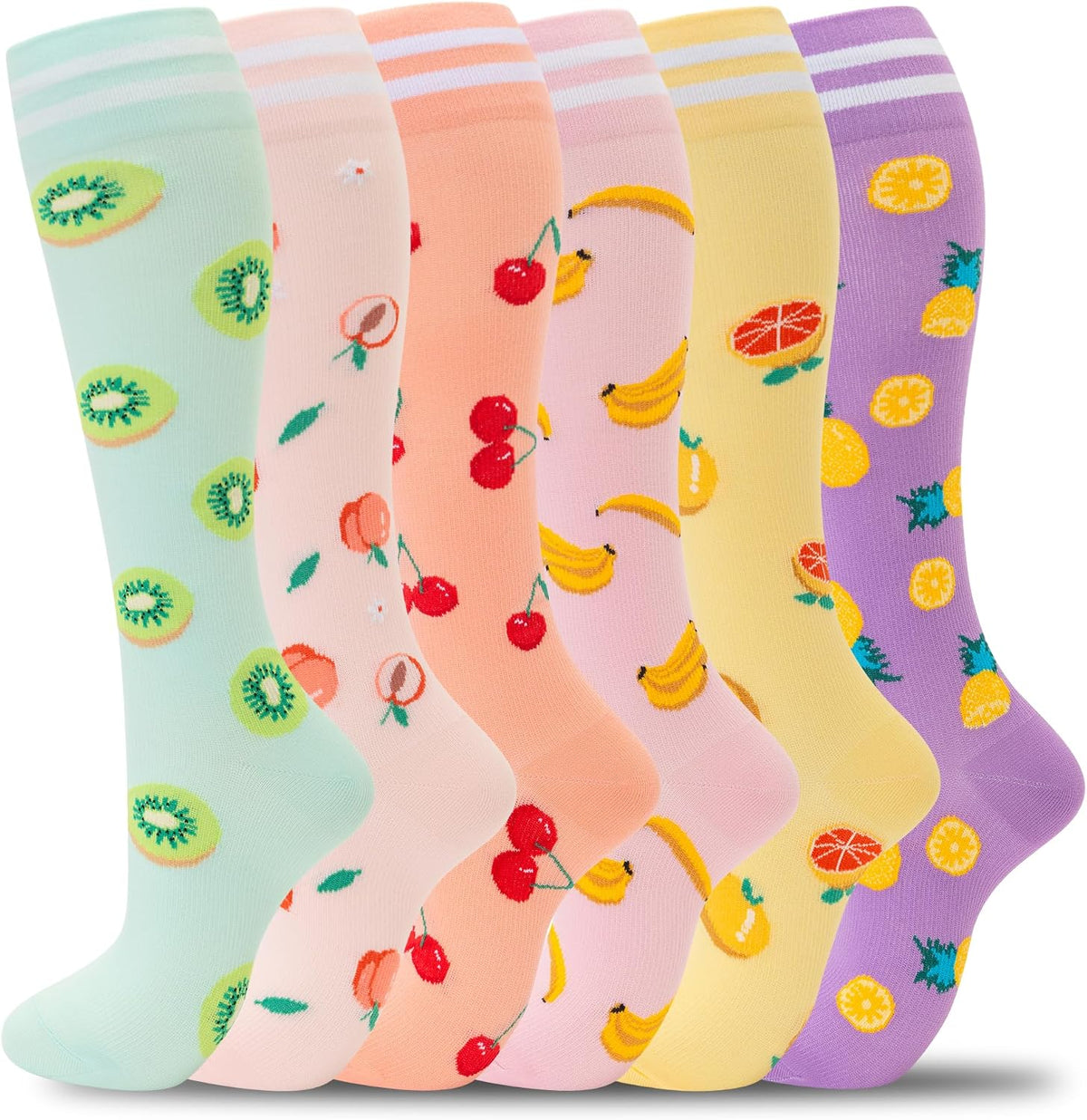 Compression Socks for Women Men Support Circulation 6 Pairs Socks For Nurse, Travel, Flight