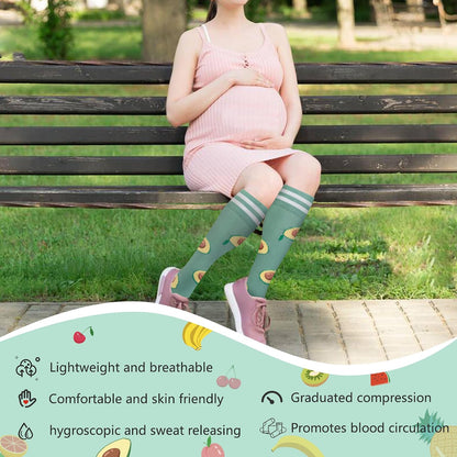 Compression Socks for Women Men Support Circulation 6 Pairs Socks For Nurse, Travel, Flight