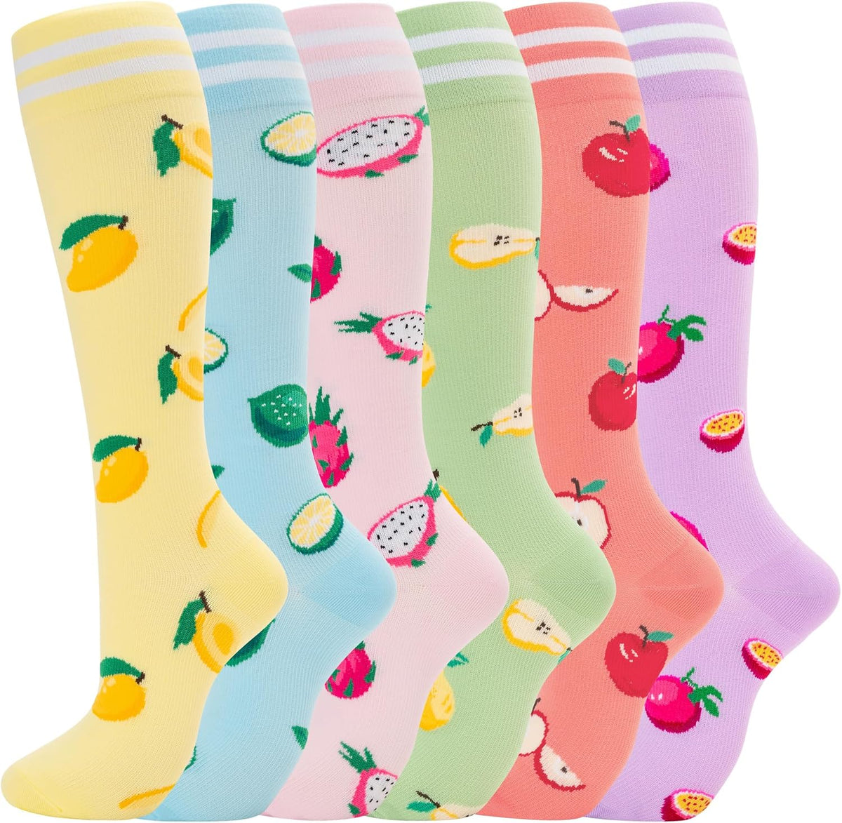 Compression Socks for Women Men Support Circulation 6 Pairs Socks For Nurse, Travel, Flight