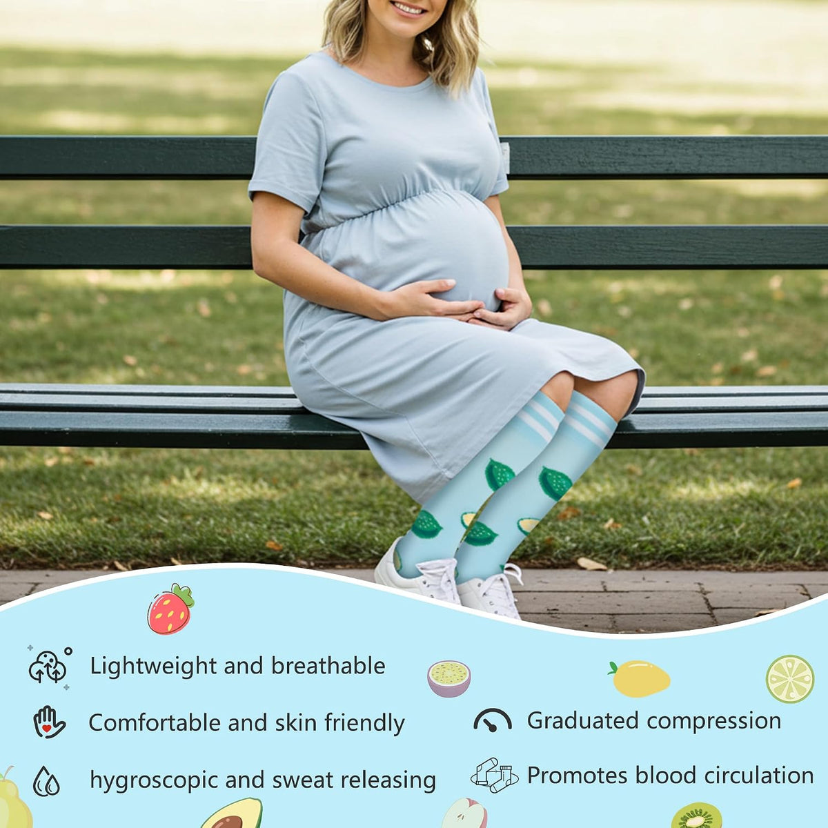 Compression Socks for Women Men Support Circulation 6 Pairs Socks For Nurse, Travel, Flight