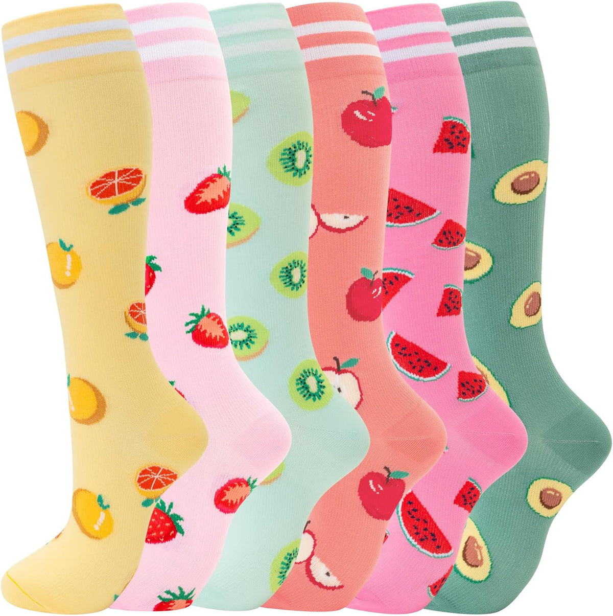 Compression Socks for Women Men Support Circulation 6 Pairs Socks For Nurse, Travel, Flight