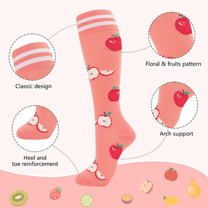 Compression Socks for Women Men Support Circulation 6 Pairs Socks For Nurse, Travel, Flight