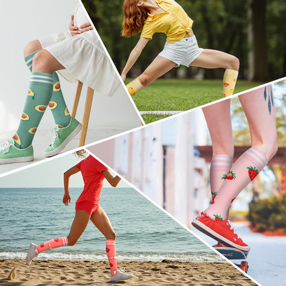 Compression Socks for Women Men Support Circulation 6 Pairs Socks For Nurse, Travel, Flight