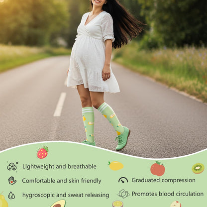 Compression Socks for Women Men Support Circulation 6 Pairs Socks For Nurse, Travel, Flight
