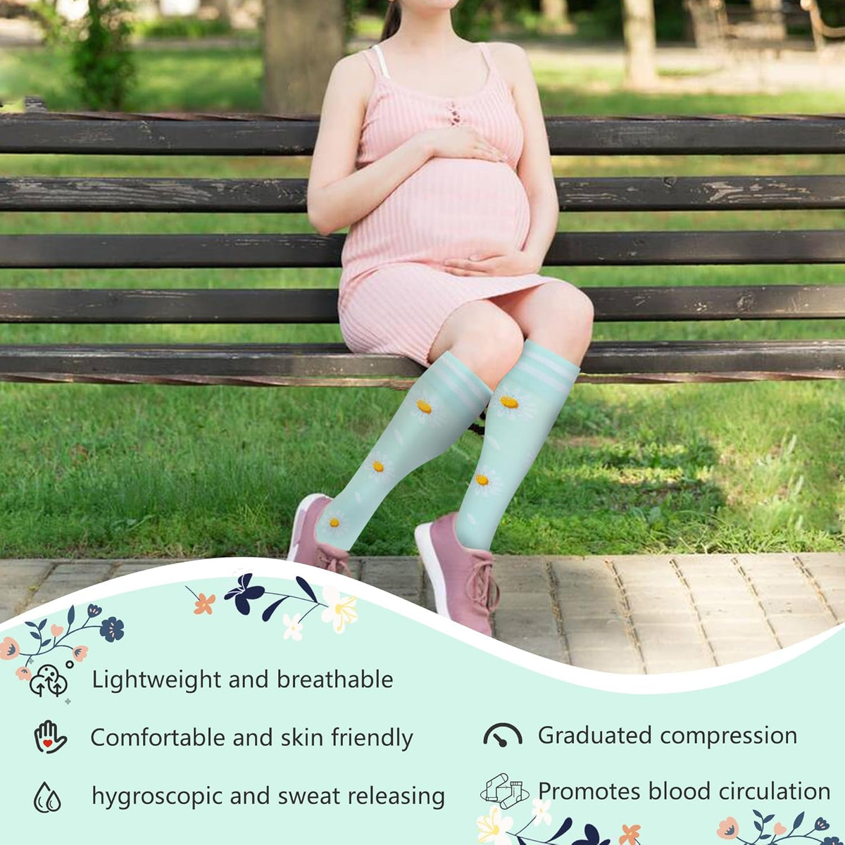 Compression Socks for Women Men Support Circulation 6 Pairs Socks For Nurse, Travel, Flight