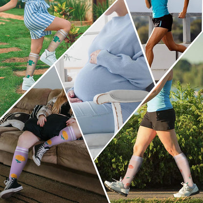 Compression Socks for Women Men Support Circulation 6 Pairs Socks For Nurse, Travel, Flight