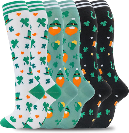 Compression Socks for Women Men Support Circulation 6 Pairs Socks For Nurse, Travel, Flight