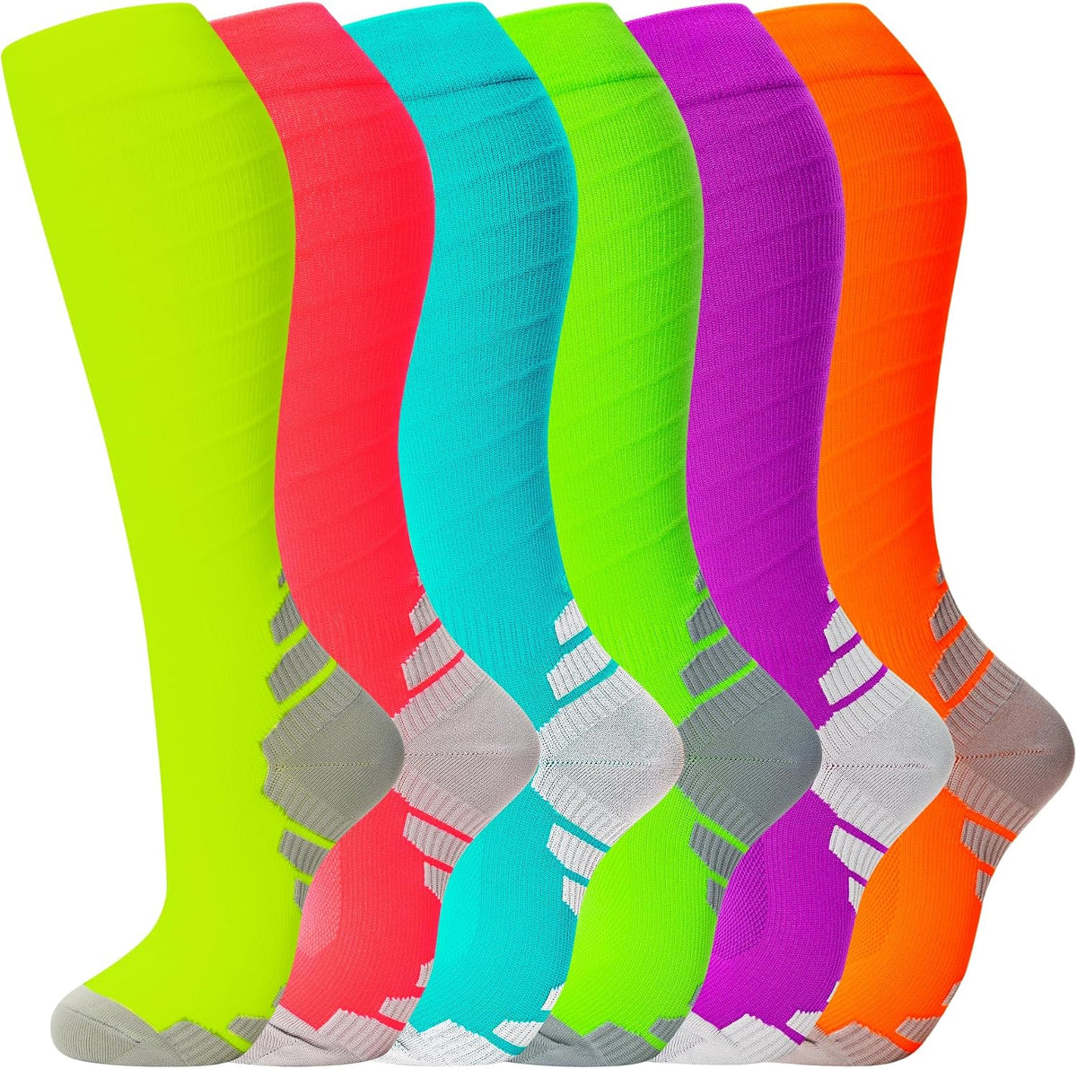 Compression Socks for Women Men Support Circulation 6 Pairs Socks For Nurse, Travel, Flight