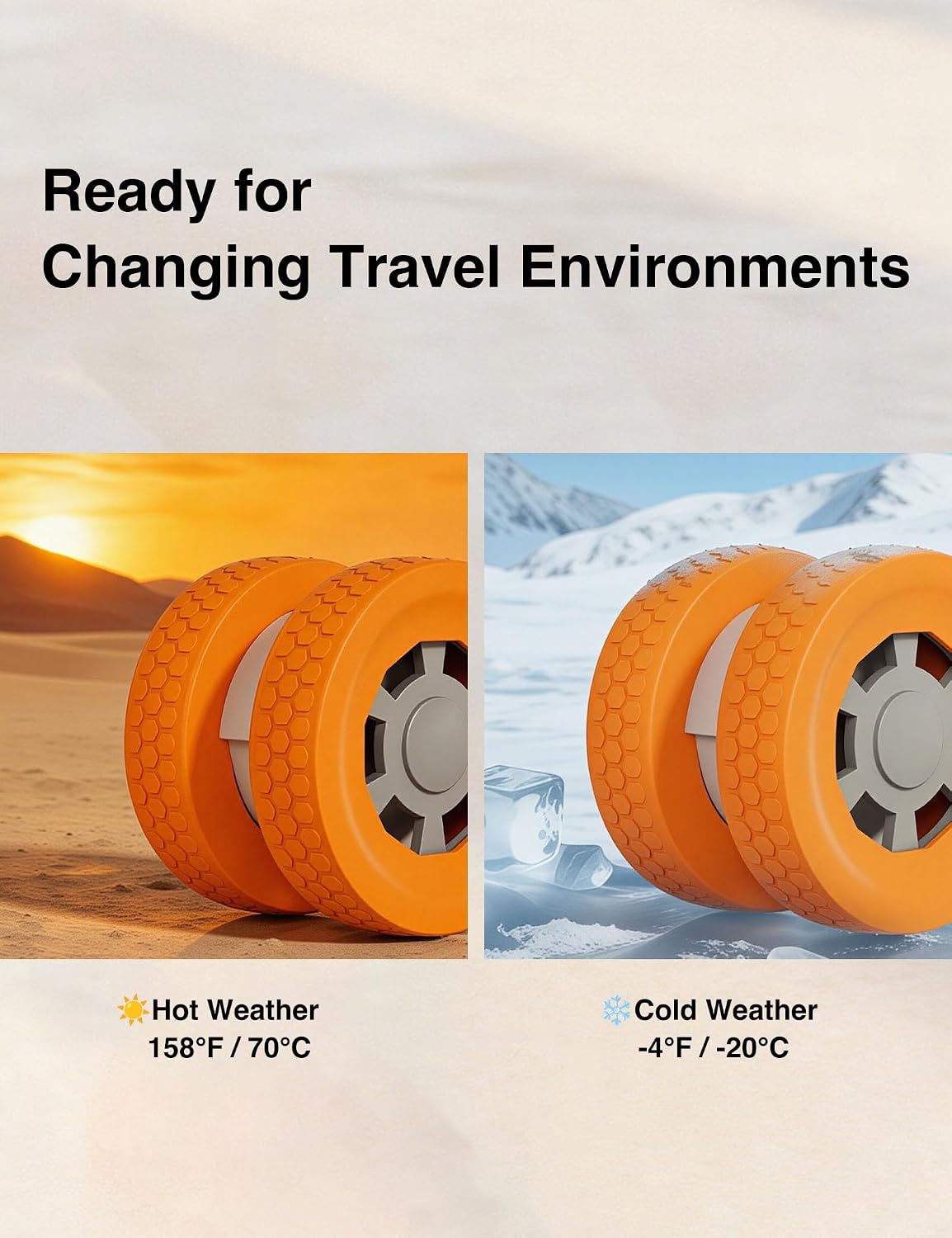8 Pcs Luggage Wheel Covers,Travel Accessories,Travel Essential for Suitcase