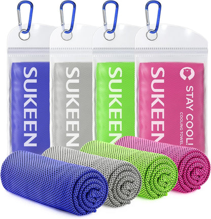 Cooling Towels for Neck and Face (40"x12"), Cooling Wraps for Sports