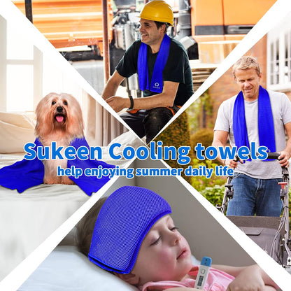 Cooling Towels for Neck and Face (40"x12"), Cooling Wraps for Sports