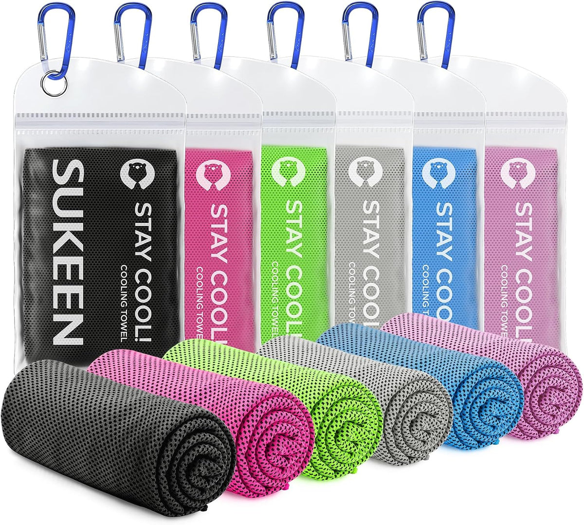 Cooling Towels for Neck and Face (40"x12"), Cooling Wraps for Sports