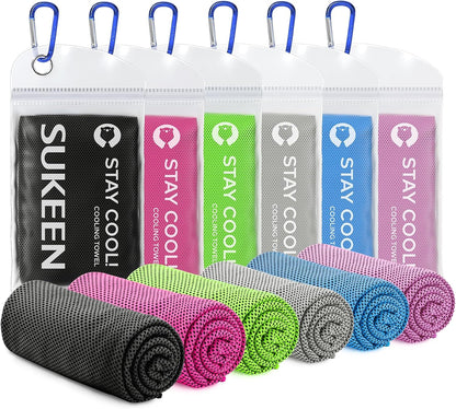 Cooling Towels for Neck and Face (40"x12"), Cooling Wraps for Sports
