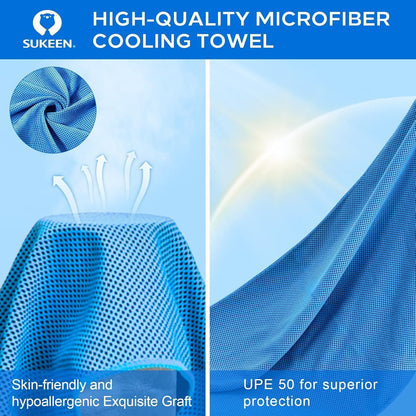 Cooling Towels for Neck and Face (40"x12"), Cooling Wraps for Sports