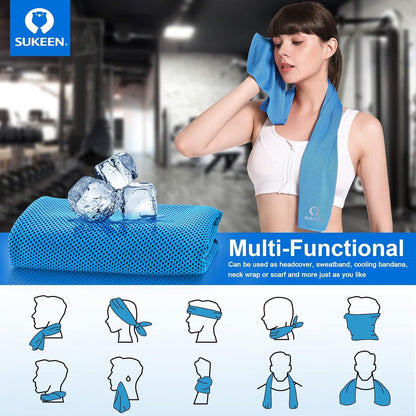 Cooling Towels for Neck and Face (40"x12"), Cooling Wraps for Sports