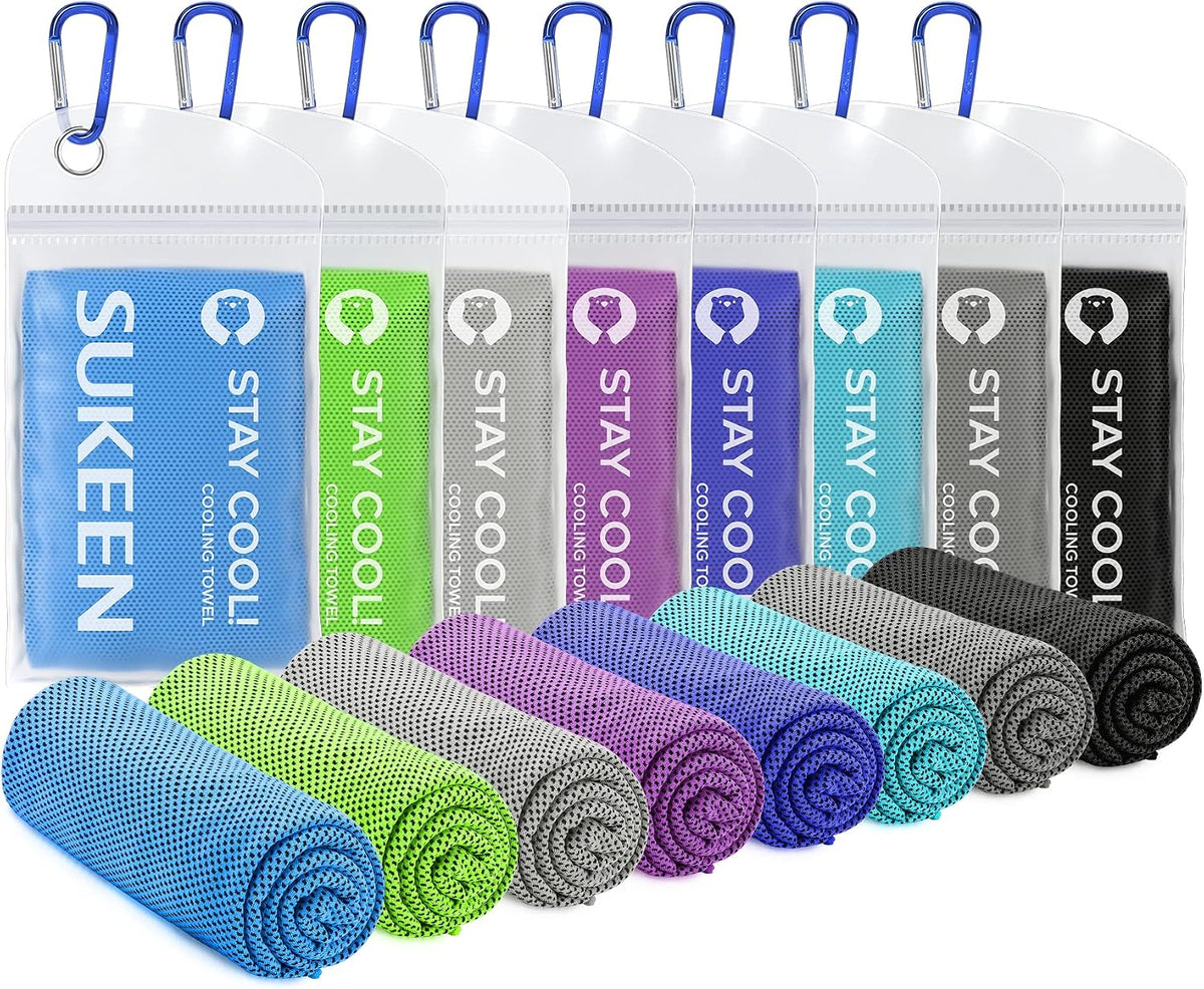 Cooling Towels for Neck and Face (40"x12"), Cooling Wraps for Sports