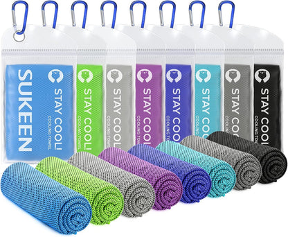 Cooling Towels for Neck and Face (40"x12"), Cooling Wraps for Sports