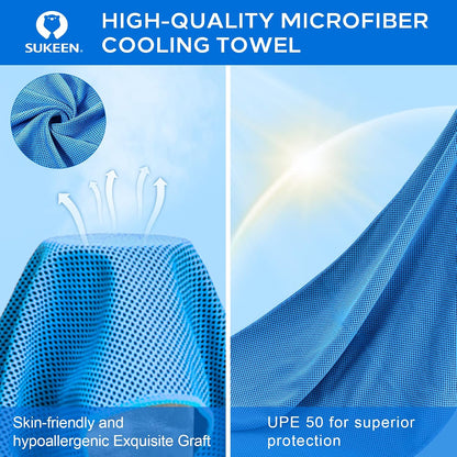 Cooling Towels for Neck and Face (40"x12"), Cooling Wraps for Sports
