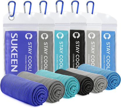 Cooling Towels for Neck and Face (40"x12"), Cooling Wraps for Sports