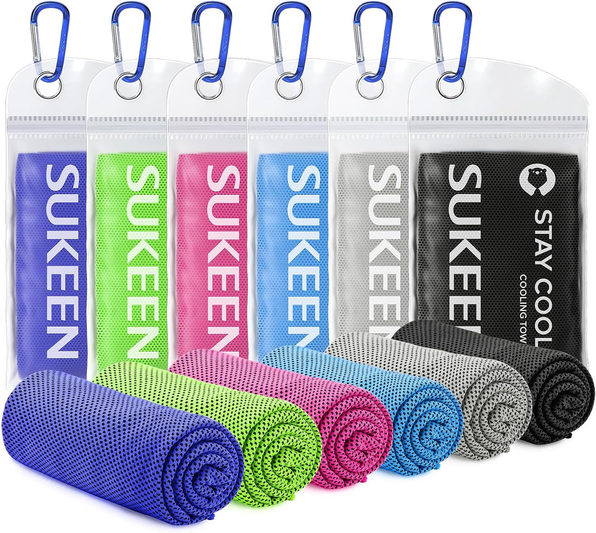 Cooling Towels for Neck and Face (40"x12"), Cooling Wraps for Sports