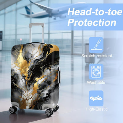 Retro Mountain Landscape Sunset Travel Luggage Cover -Stretchable Airplane Suitcase Protector Sleeve,Universal Washable Fit for 20-22 Inch Checked Baggage,Water Resistant Durable Luggage Protector - Colors B