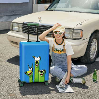 Retro Mountain Landscape Sunset Travel Luggage Cover -Stretchable Airplane Suitcase Protector Sleeve,Universal Washable Fit for 20-22 Inch Checked Baggage,Water Resistant Durable Luggage Protector - Colors B