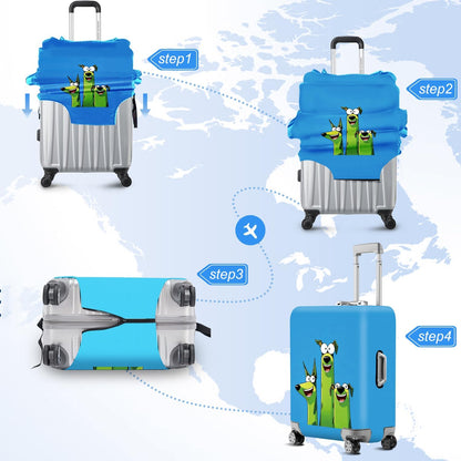 Retro Mountain Landscape Sunset Travel Luggage Cover -Stretchable Airplane Suitcase Protector Sleeve,Universal Washable Fit for 20-22 Inch Checked Baggage,Water Resistant Durable Luggage Protector - Colors B