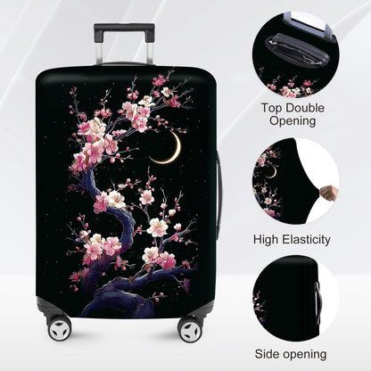 Retro Mountain Landscape Sunset Travel Luggage Cover -Stretchable Airplane Suitcase Protector Sleeve,Universal Washable Fit for 20-22 Inch Checked Baggage,Water Resistant Durable Luggage Protector - Colors B
