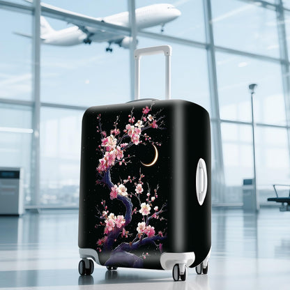 Retro Mountain Landscape Sunset Travel Luggage Cover -Stretchable Airplane Suitcase Protector Sleeve,Universal Washable Fit for 20-22 Inch Checked Baggage,Water Resistant Durable Luggage Protector - Colors B