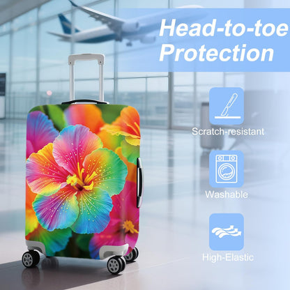 Retro Mountain Landscape Sunset Travel Luggage Cover -Stretchable Airplane Suitcase Protector Sleeve,Universal Washable Fit for 20-22 Inch Checked Baggage,Water Resistant Durable Luggage Protector - Colors B