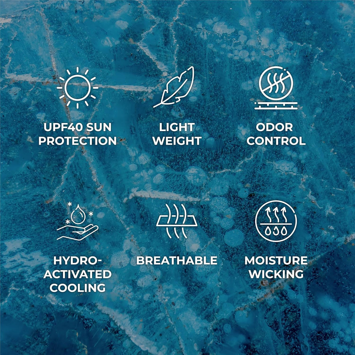 Original Cooling Towel – Be Cool in Style - Heat Relief, Soft, Lightweight, Sun Protection, Easy Clean - Perfect for Biking, Running, Yoga, Gym, Gardening - Blue Wave - Colors B